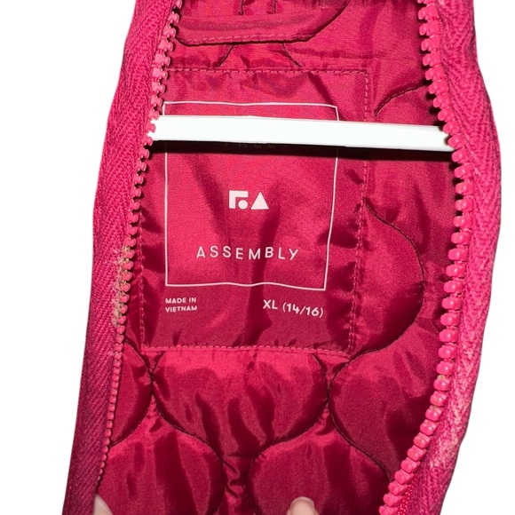 Free Assembly Floral Girls Quilted Puffer Jacket size XL - Picture 2 of 7